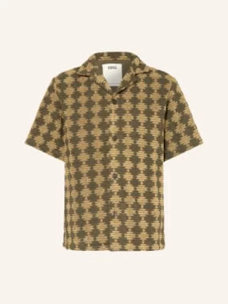 Oas Koszula Resortowa Forti Cuba Comfort Fit Z Frotte gelb beżowa