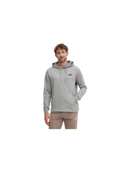 PUMA Sweater majica Essentials No. 1 siva melange crna