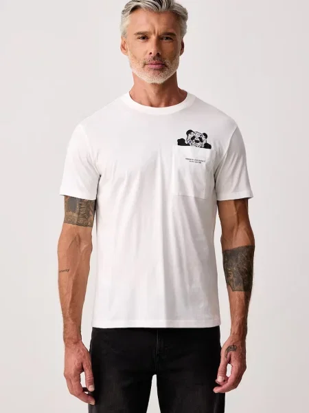 Armani Exchange tricou pentru bărbați din alb