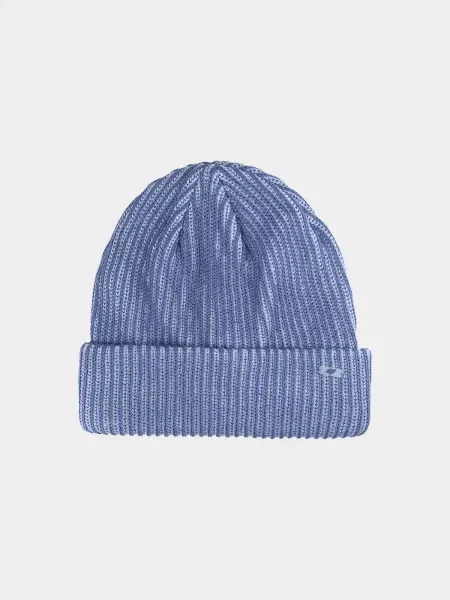 4F czapka z szerokim wywinięciem typu beanie one size granatowa