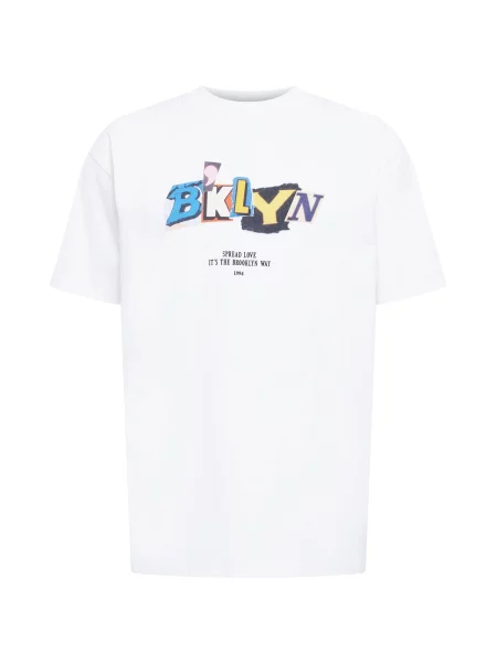 MT Upscale Tricou Brklyn albastru / galben / negru alb