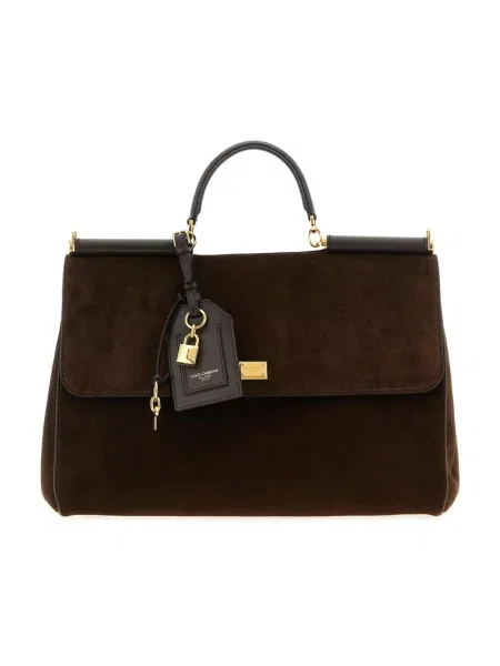 Torebka Dolce And Gabbana skórzana brązowa
