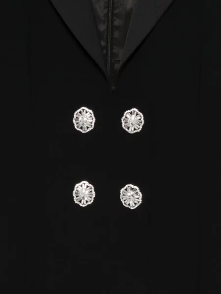 Maksi sukienka maxi Simona Corsellini garniturowa z klapą czarna