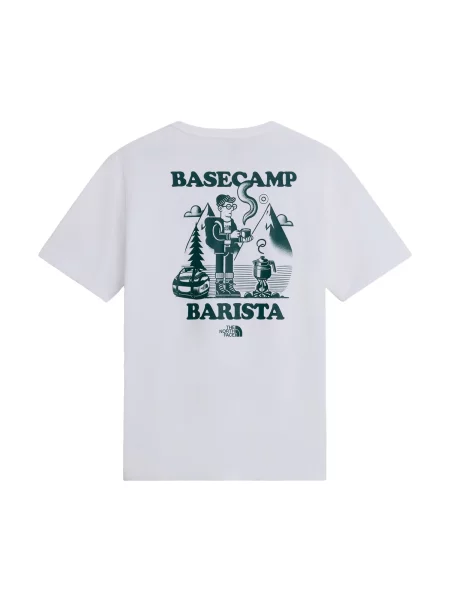 THE NORTH FACE Tričko BARISTA tmavozelená biela