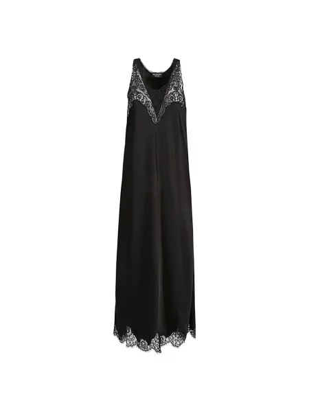 Satynowa sukienka Balenciaga czarna