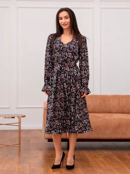 Макси платье Rimari из модала черное