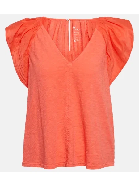 Top Velvet de catifea portocaliu