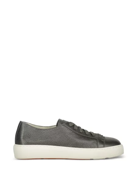 Sneakerși Santoni din piele gri