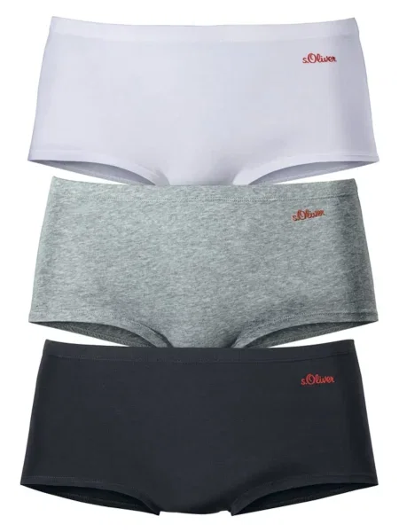 S.Oliver Spodnje hlače siva / črna bela