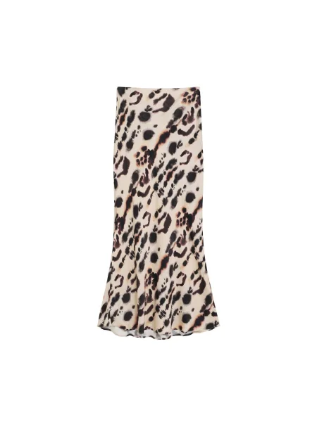 Scalpers Fustă Anicasi bej / maro închis / roșu burgundy negru