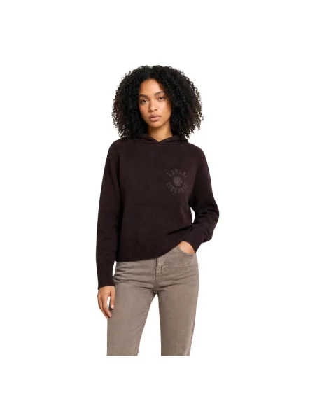 Bluza z kapturem Armani Exchange z kapturem brązowa