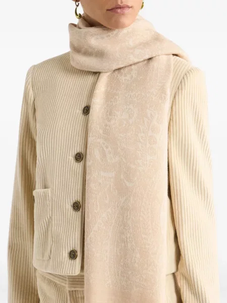 Fular Etro cu model floral din jacard