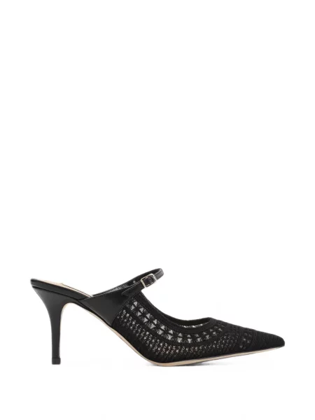 Papuci tip mules Arteana tricotate negru