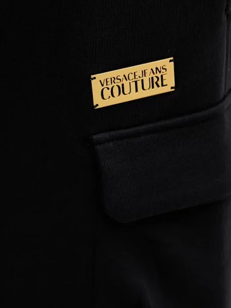 Однотонные спортивные штаны Versace Jeans Couture черные