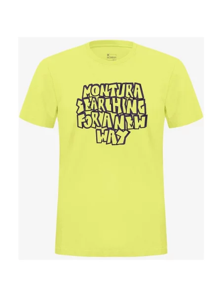 Koszulka damska Montura Knots z krótkim rękawem neon S żółty