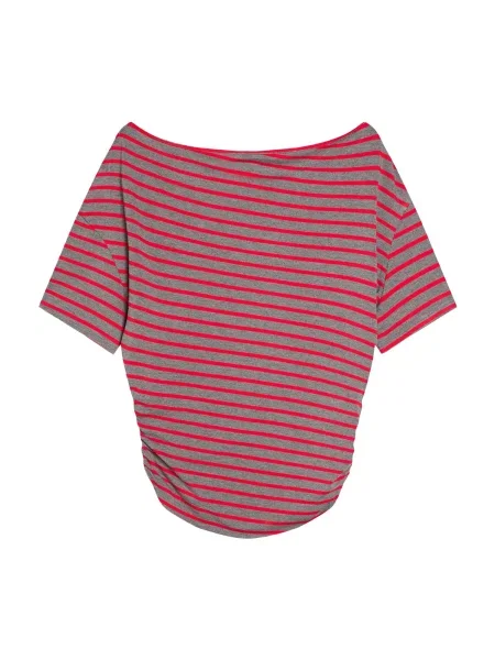 Bershka Majica pegasto / rdeča siva