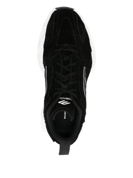 Sneakerși Balenciaga din piele de căprioară negru