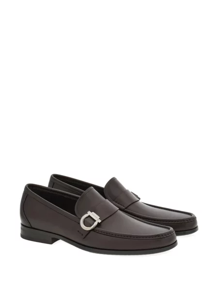 Iš natūralios odos loaferiai Ferragamo ruda