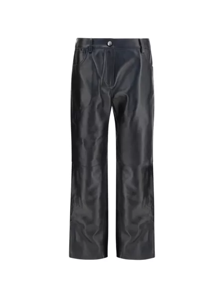 Pantaloni Magda Butrym din piele negru