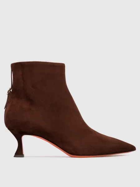 Замшеві ботильйони Santoni коричневі
