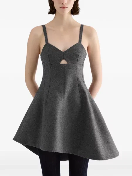 Rochie Jil Sander asimetrică gri