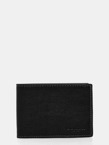 Кожен портфейл Coach мъжки черно