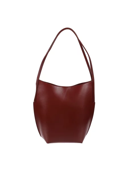 Shopperka Jil Sander skórzana brązowa