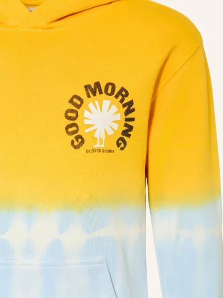 Scotch & Soda Bluza Z Kapturem gelb biała