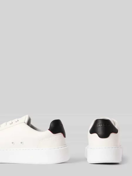 Sneakersy z podeszwą na platformie Hugo białe