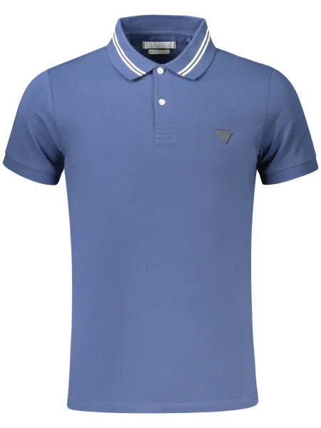 Polo majica Guess Jeans s kratkimi rokavi modra
