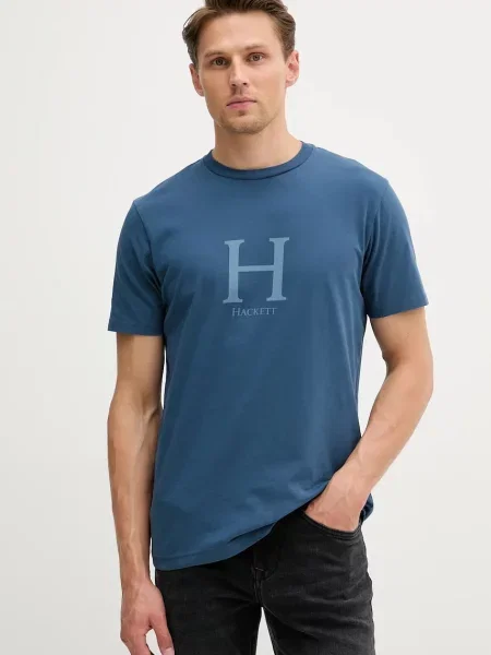 Majica Hackett London s tiskom plava