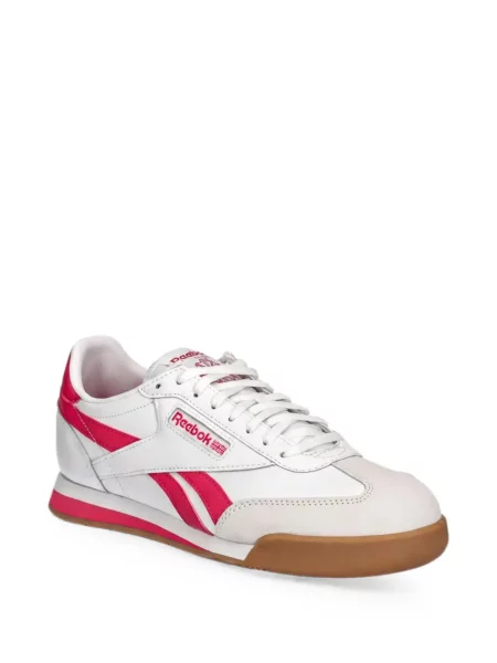 Sneakerși Reebok din piele de căprioară cu dungi alb