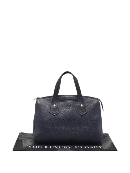Geantă shopper Furla din piele albastru
