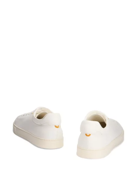 Sneakerși Doucal's cu șireturi din piele alb