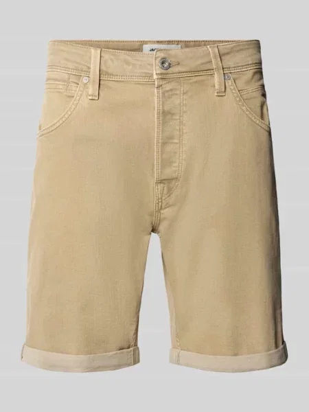 Szorty o kroju regular fit z brzegiem model RICK' Jack & Jones beżowe