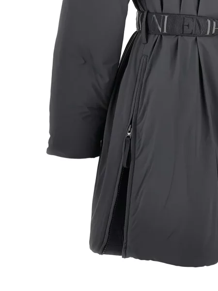 Яке Emporio Armani с качулка с автограф черно