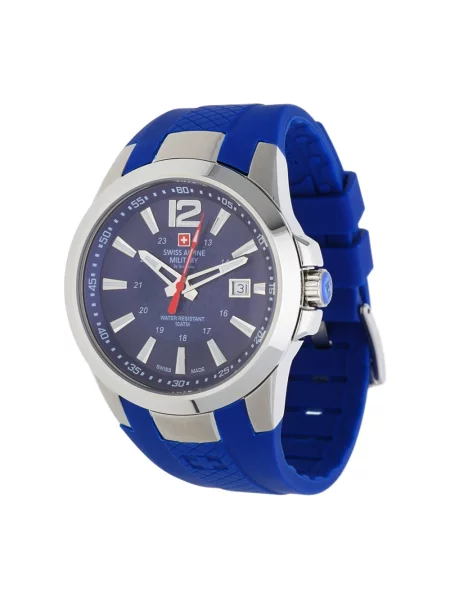 Lniany zegarek Swiss Alpine Military niebieski