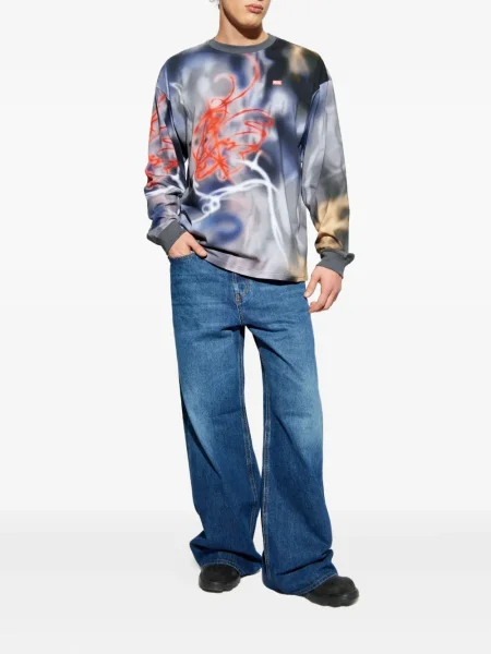 Tricou mânecă lungă Diesel gri