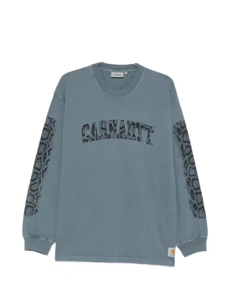 Tricou Carhartt Wip cu decolteu rotund albastru