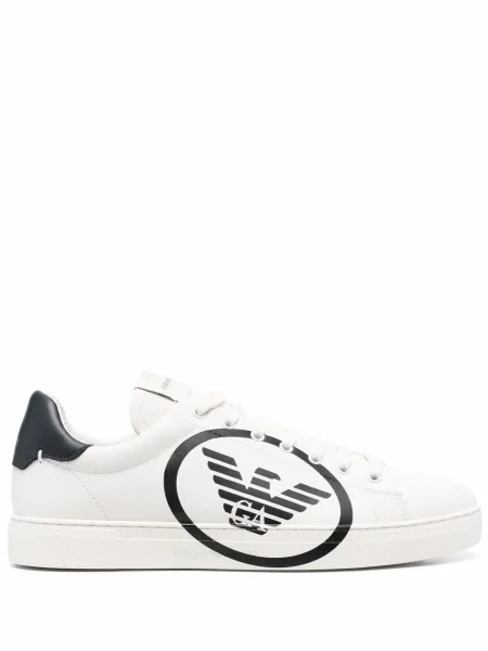 Sneakerși Emporio Armani cu imagine alb