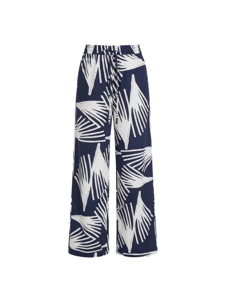 Guido Maria Kretschmer Pantaloni Lani bleumarin alb