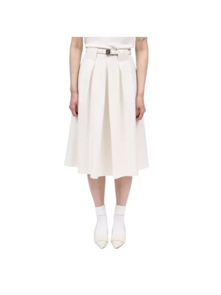 Spódnica midi Paul & Joe wełniana do kolan beżowa