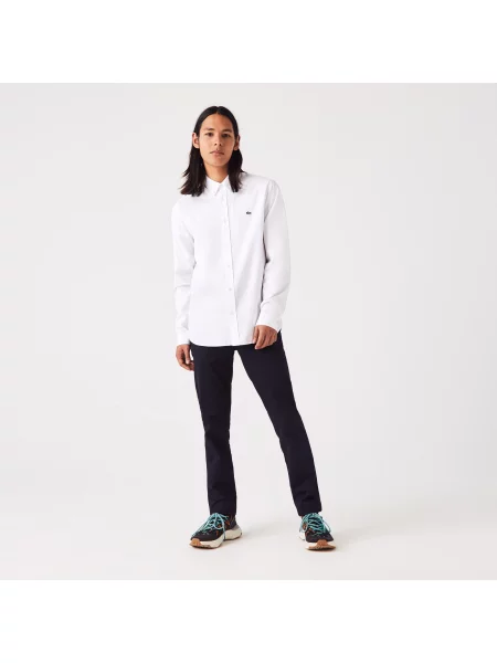 Lacoste Koszula O Regularnym Kroju Z Bawełny Premium biała