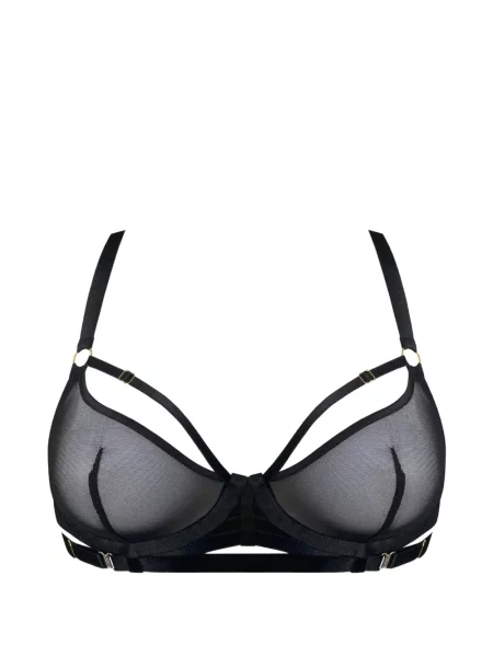 Sutien balconette Bordelle plasă negru