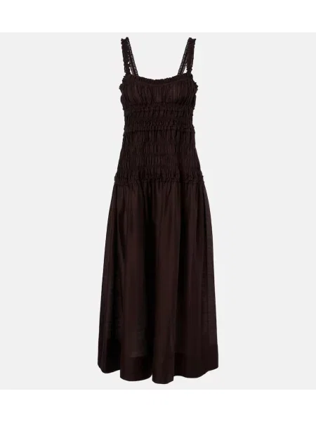 Rochie midi Tory Burch până la genunchi de costum maro