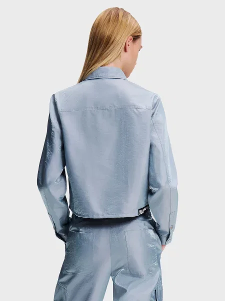 Джинсовая рубашка Karl Lagerfeld Jeans голубая