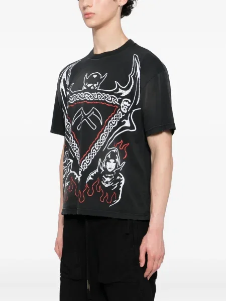 Tricou Warren Lotas cu imagine gri