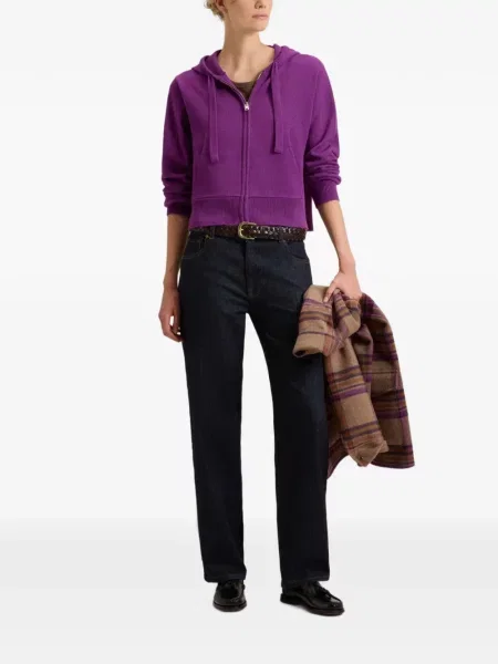 Cardigan Woolrich cu glugă violet