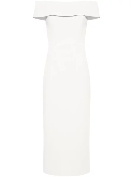 Rochie midi Rebecca Vallance până la genunchi de costum alb