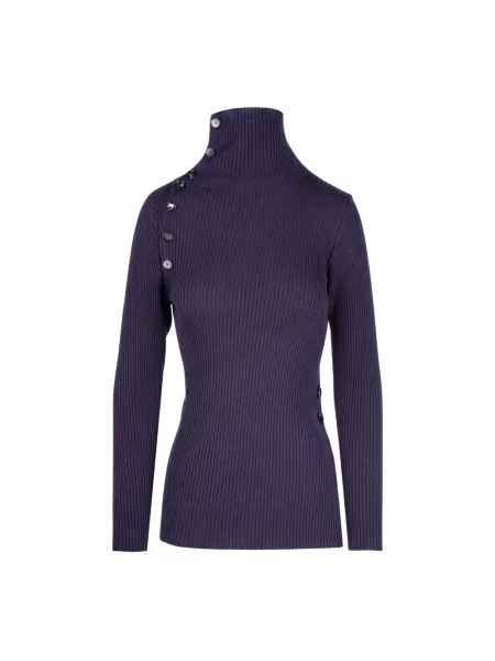 Sweter z golfem Liviana Conti do golfa fioletowy